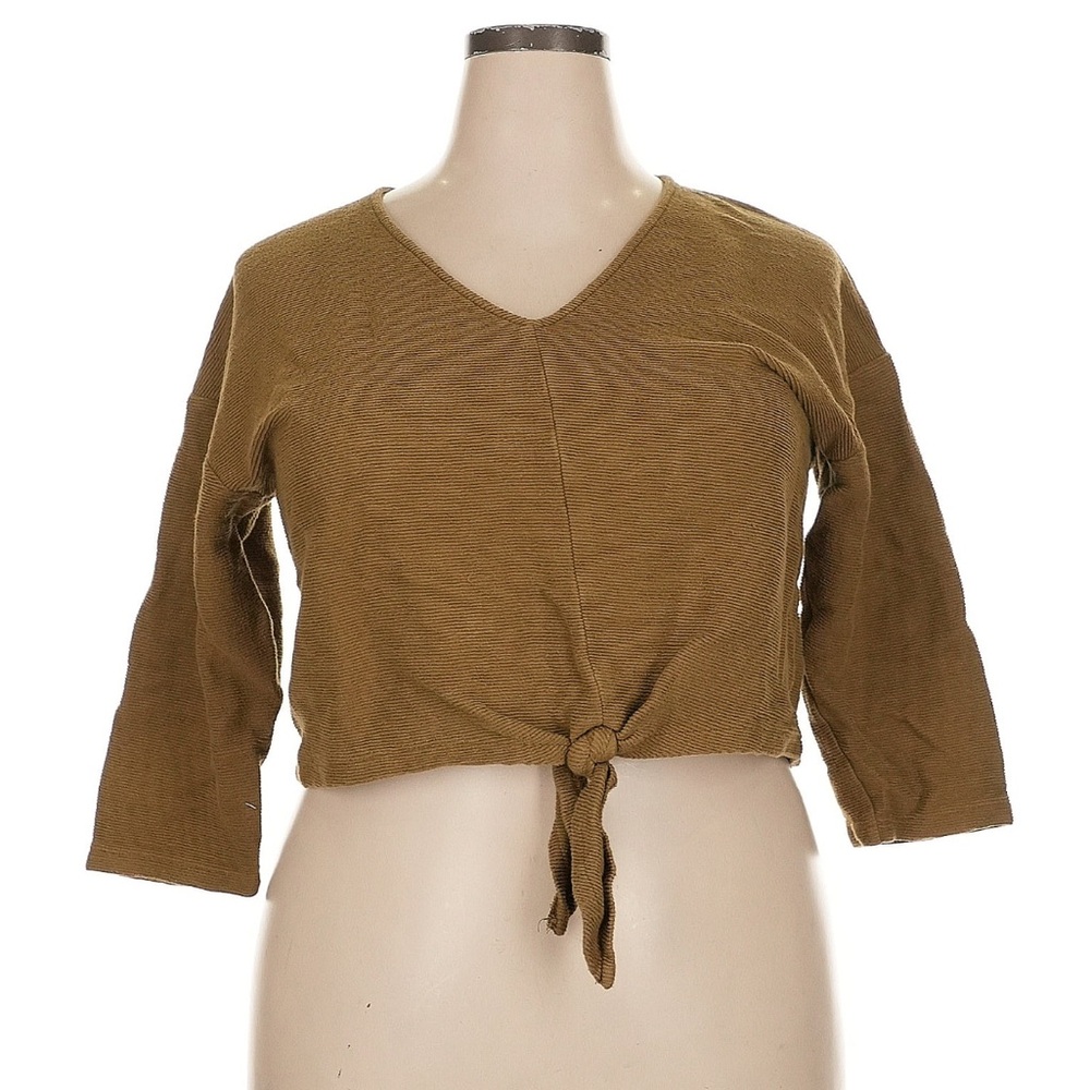 Madewell Texture & Thread Tie-Front Crop